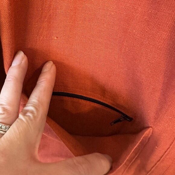 Tibetan Trader Womens Rust Orange 100% Cotton Lightweight Jacket Size Small - Picture 6 of 11